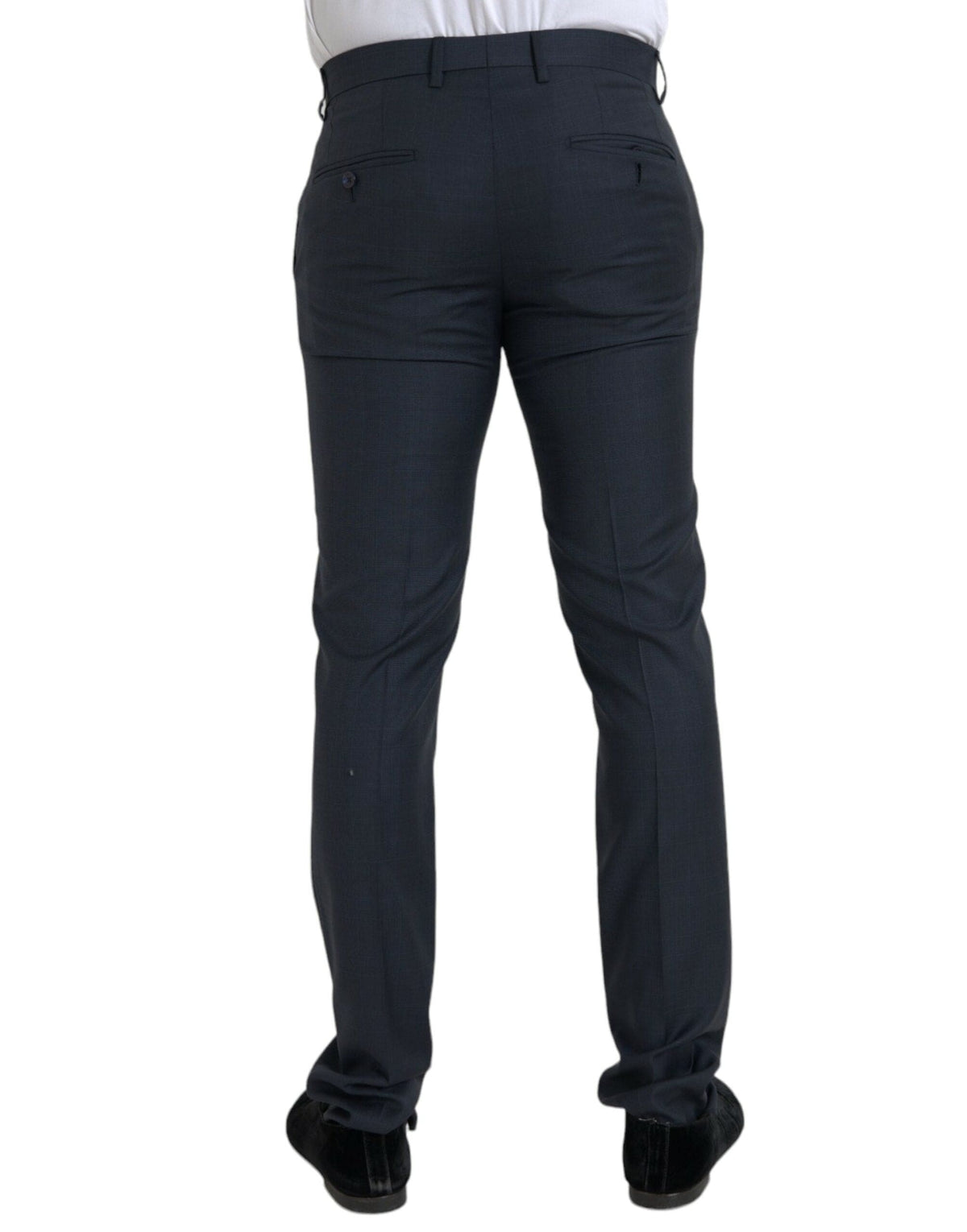 Pantalon skinny en laine bleu Dolce &amp; Gabbana pour homme