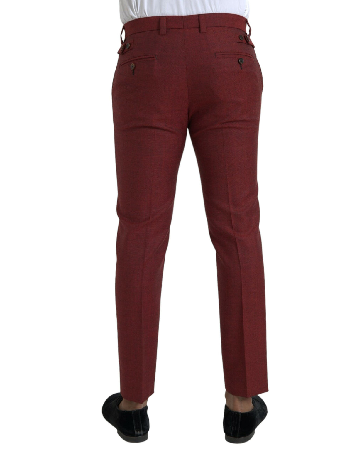 Pantalon skinny en laine marron Dolce &amp; Gabbana pour homme