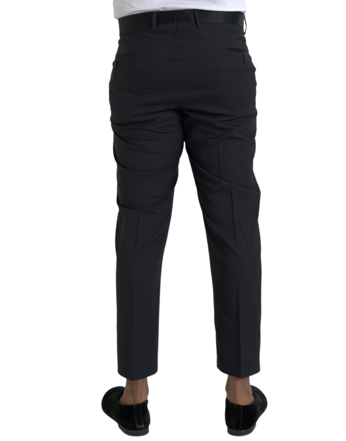 Pantalon skinny en laine bleu Dolce &amp; Gabbana pour homme