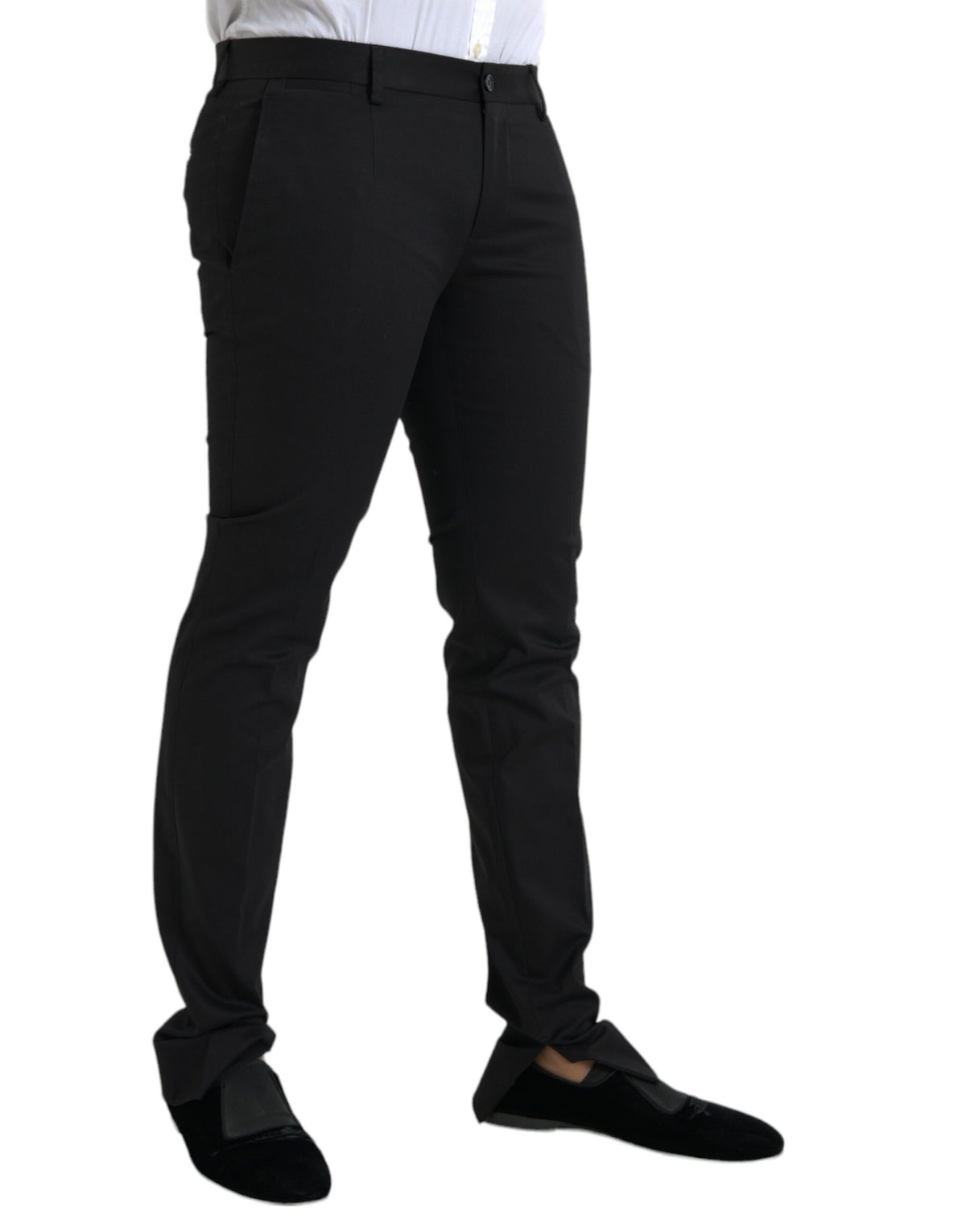 Pantalon skinny en coton stretch noir Dolce &amp; Gabbana