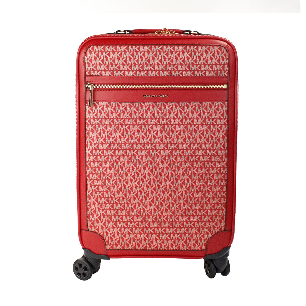 Valise à roulettes Michael Kors Travel Signature rouge de petite taille