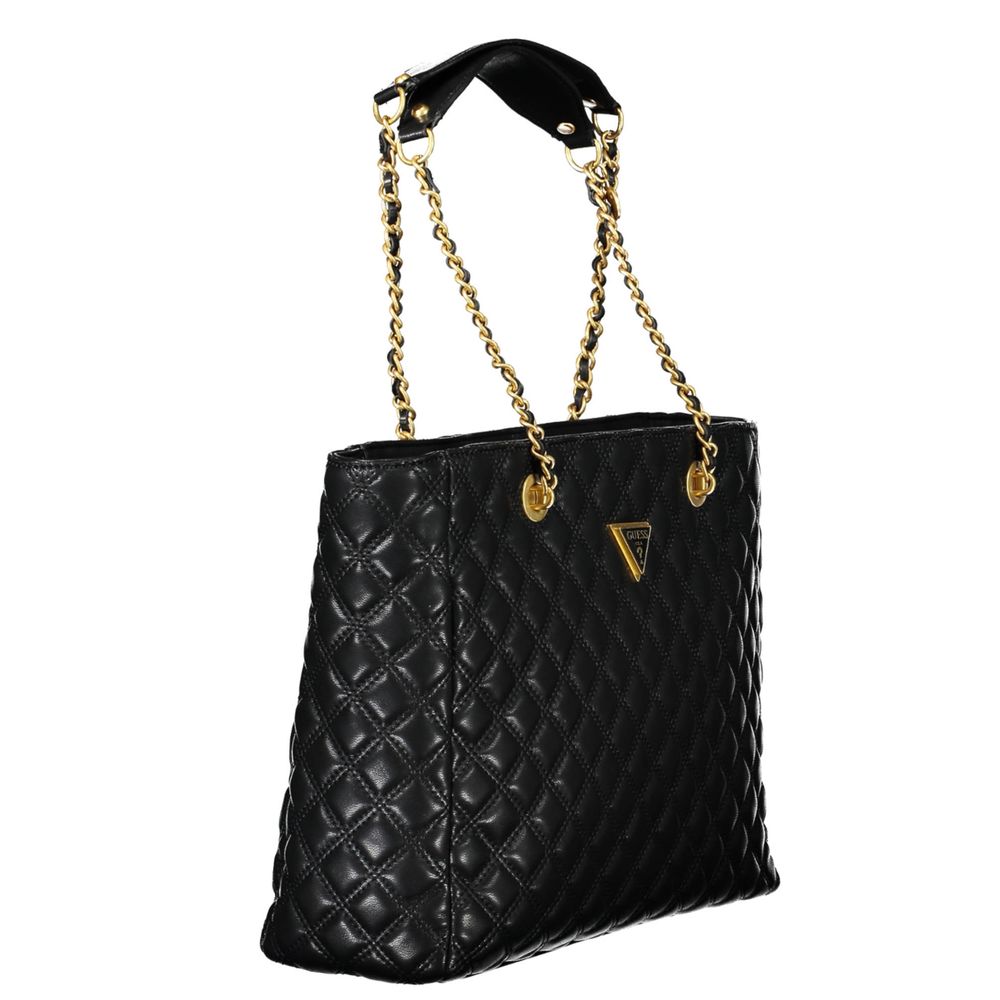 Bolso de mano de polietileno negro Guess Jeans