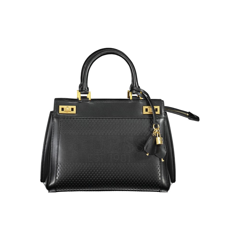 Bolso de mano de polietileno negro Guess Jeans