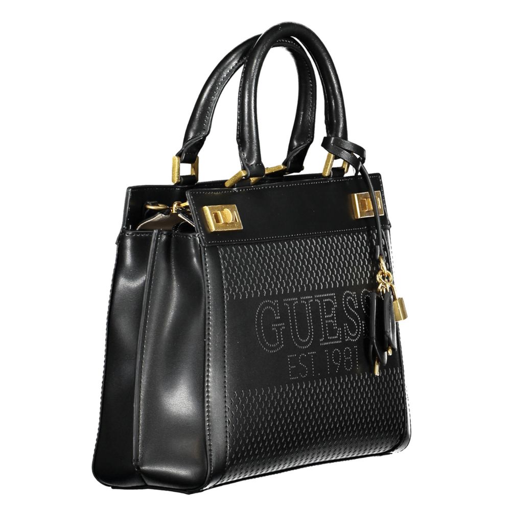 Bolso de mano de polietileno negro Guess Jeans