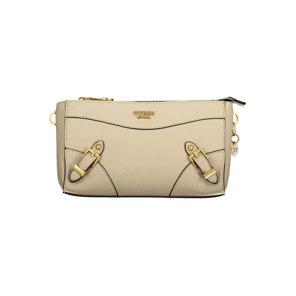 Bolso de mano beige de polietileno Guess Jeans