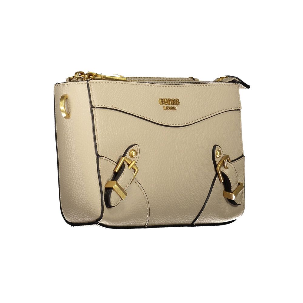 Bolso de mano beige de polietileno Guess Jeans