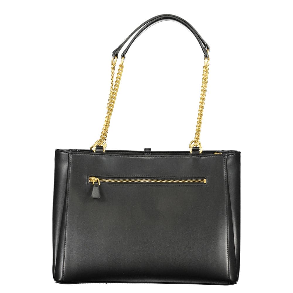 Bolso de mano de polietileno negro Guess Jeans