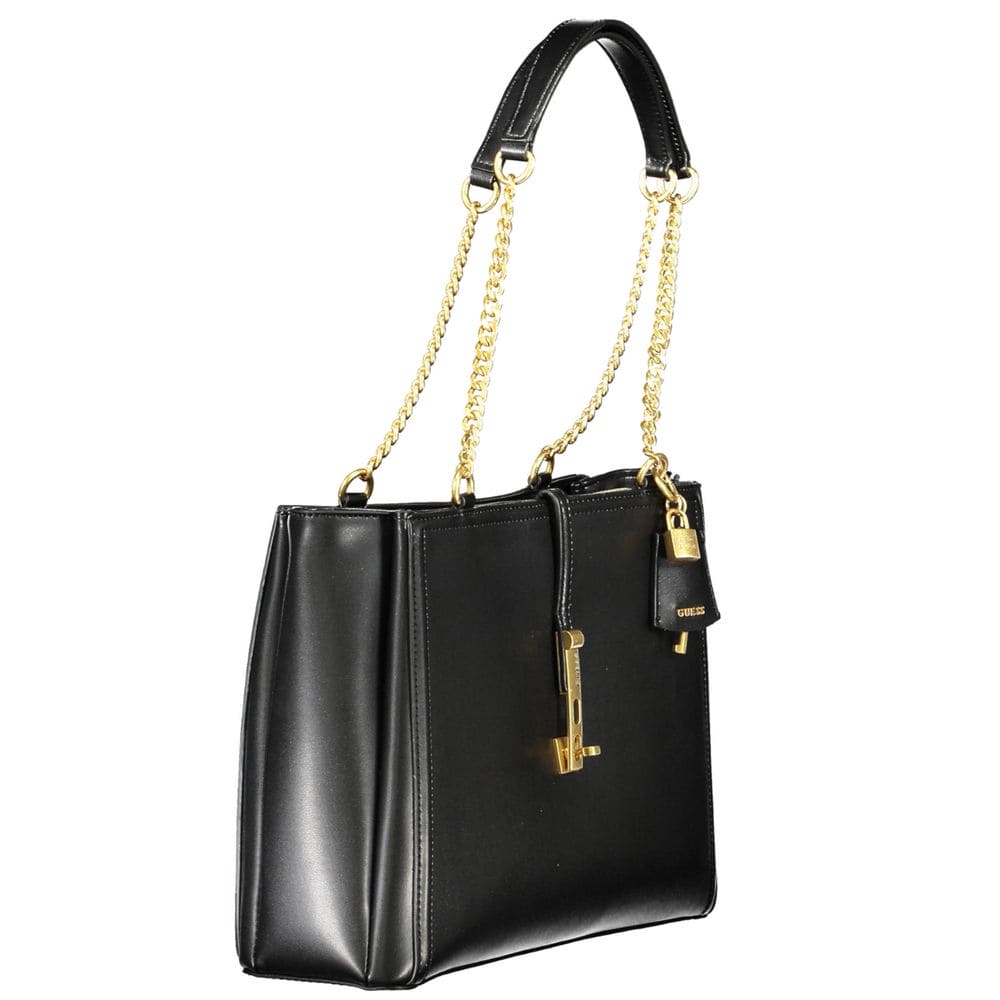 Bolso de mano de polietileno negro Guess Jeans