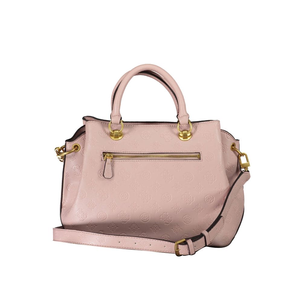 Bolso de mano de polietileno rosa Guess Jeans