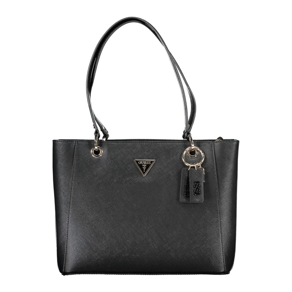 Bolso de mano de polietileno negro Guess Jeans