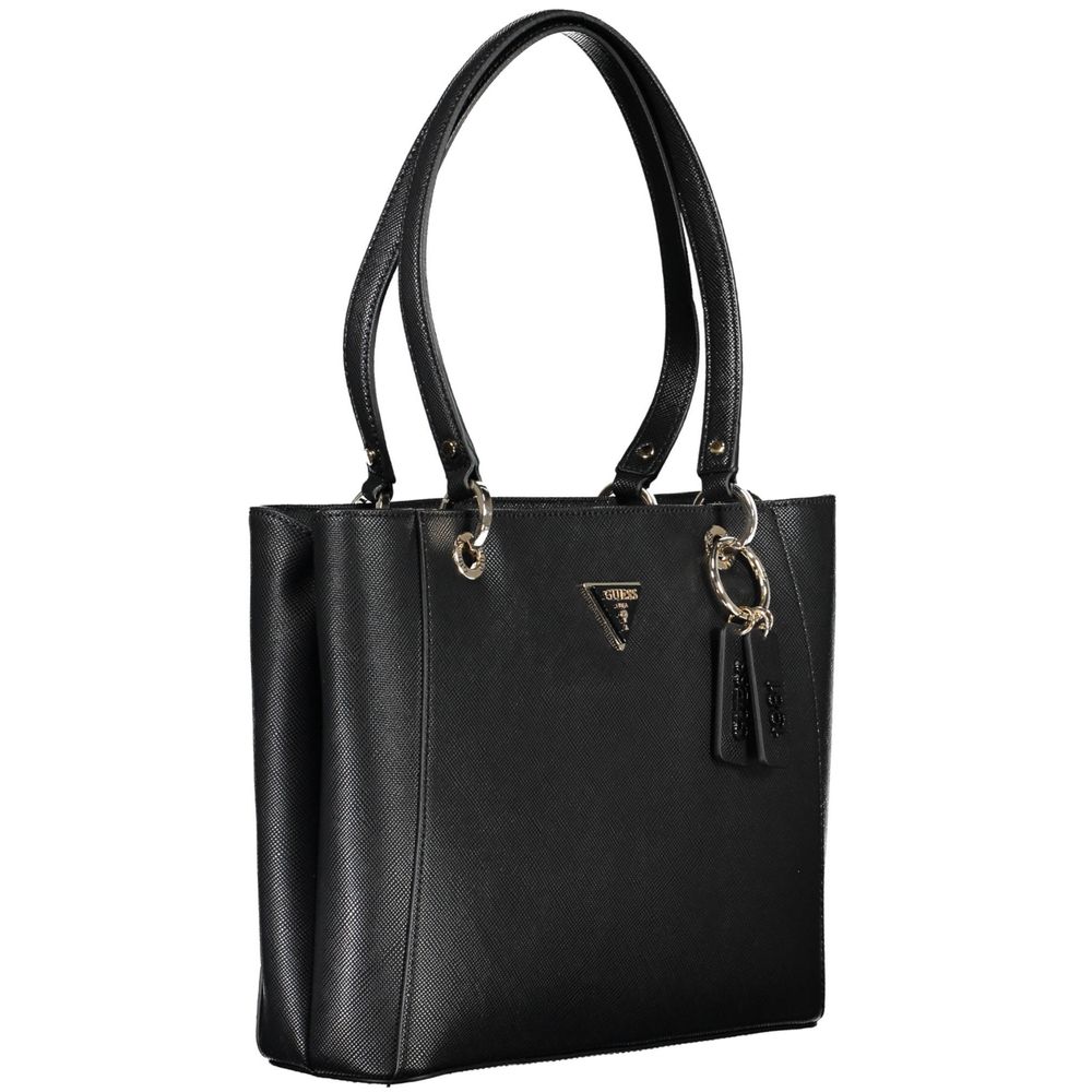 Bolso de mano de polietileno negro Guess Jeans