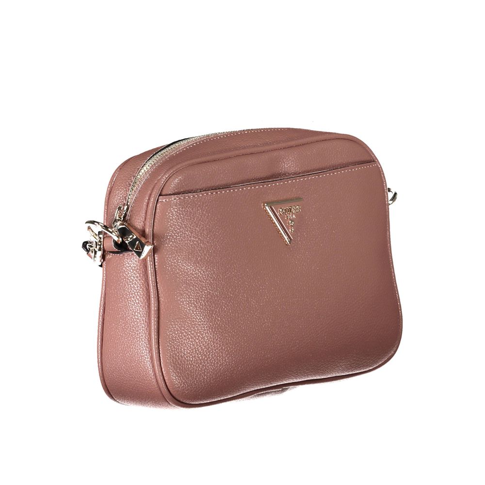 Bolso de mano de polietileno rosa Guess Jeans