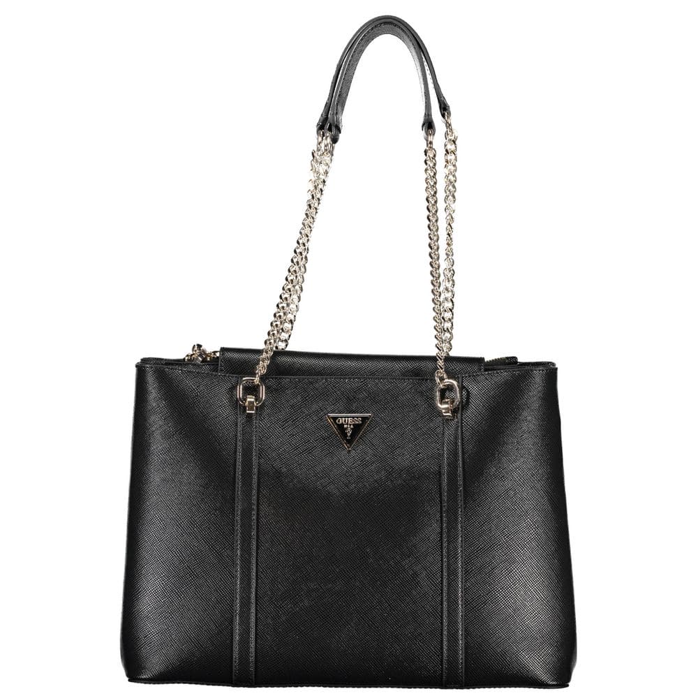 Bolso de mano de polietileno negro Guess Jeans