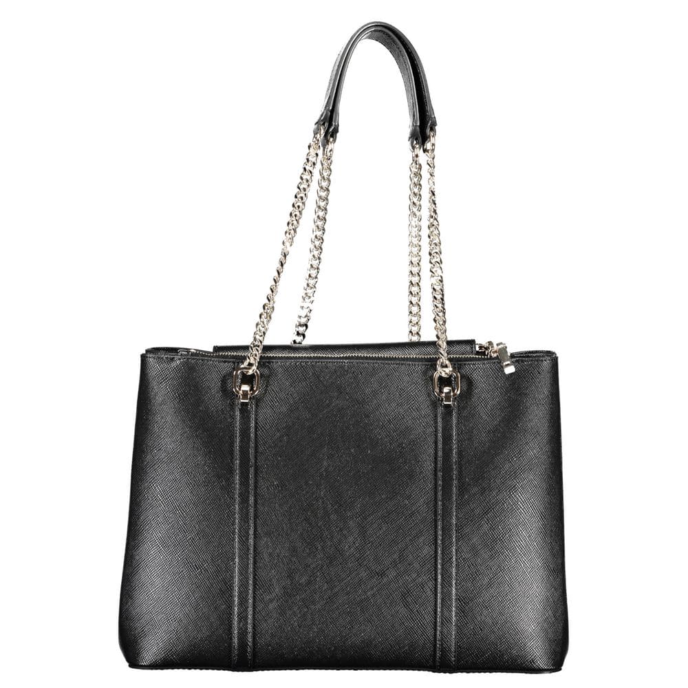 Bolso de mano de polietileno negro Guess Jeans