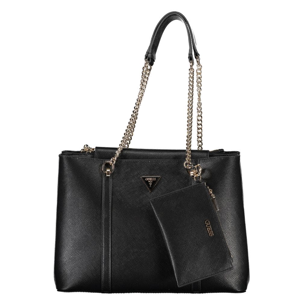 Bolso de mano de polietileno negro Guess Jeans