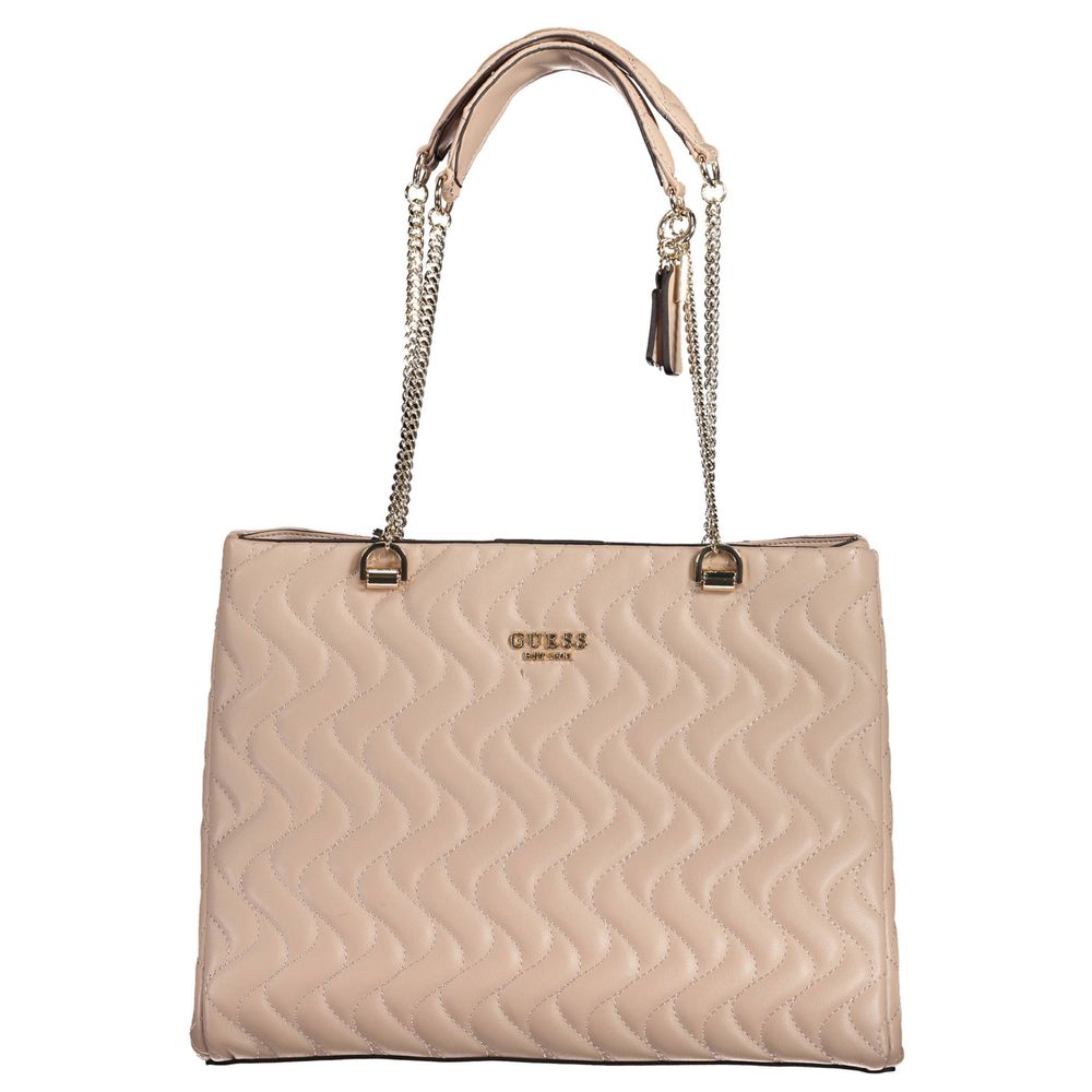 Bolso de mano de polietileno rosa Guess Jeans