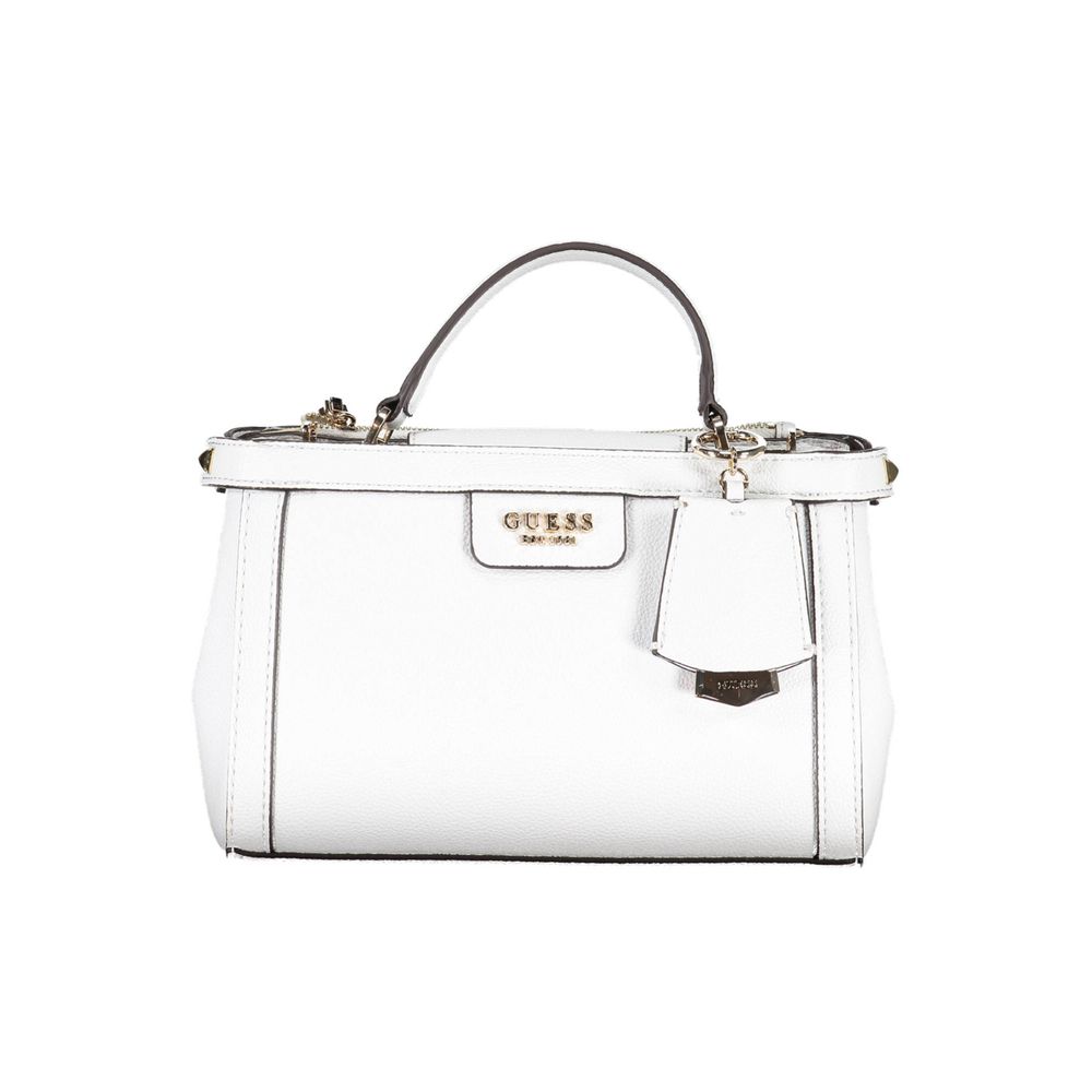 Bolso de mano de polietileno blanco Guess Jeans