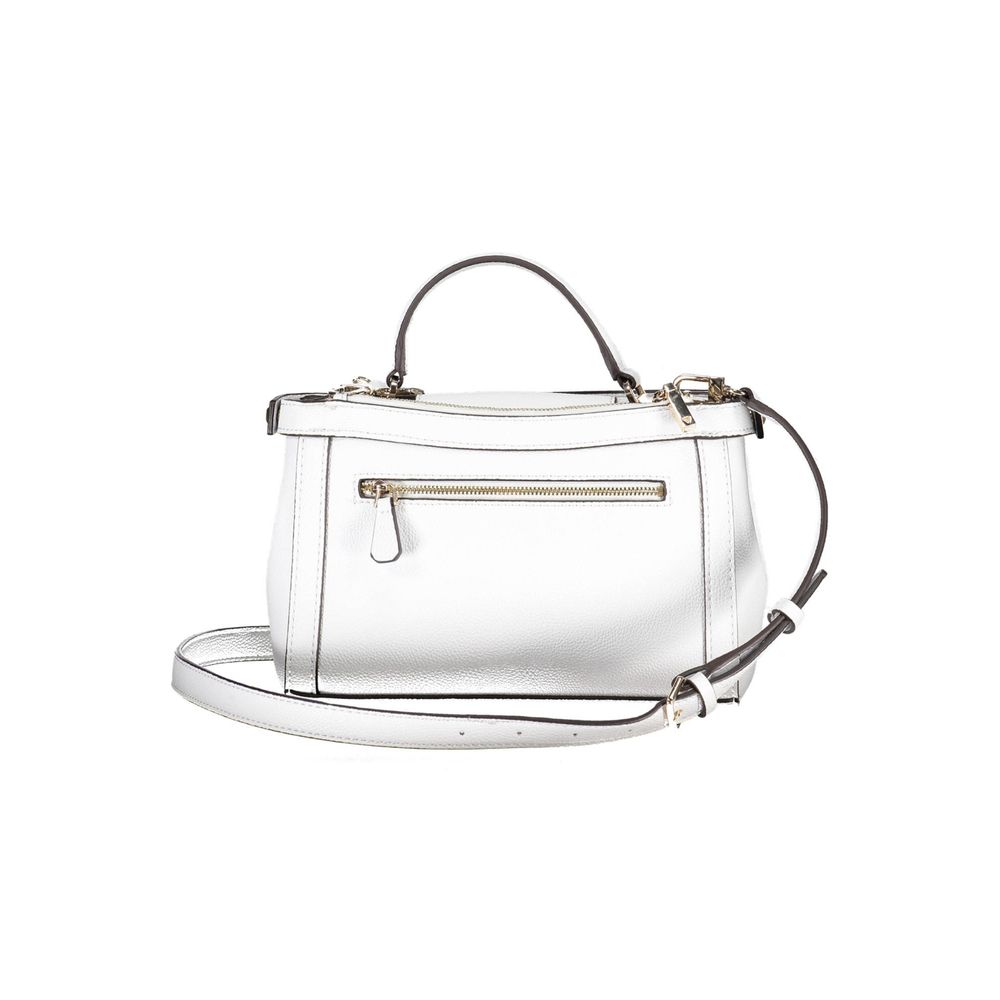 Bolso de mano de polietileno blanco Guess Jeans