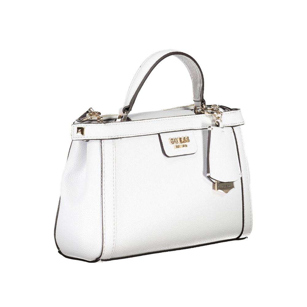 Bolso de mano de polietileno blanco Guess Jeans