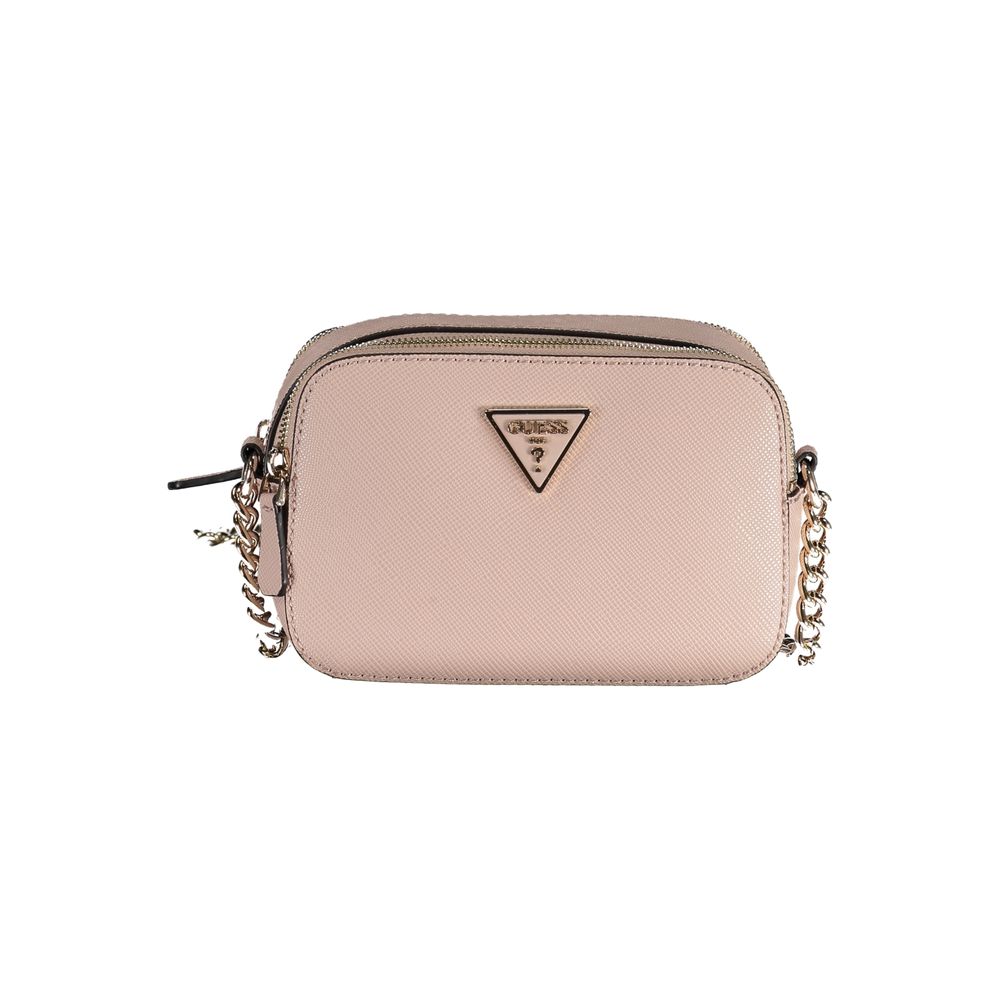 Bolso de mano de polietileno rosa Guess Jeans