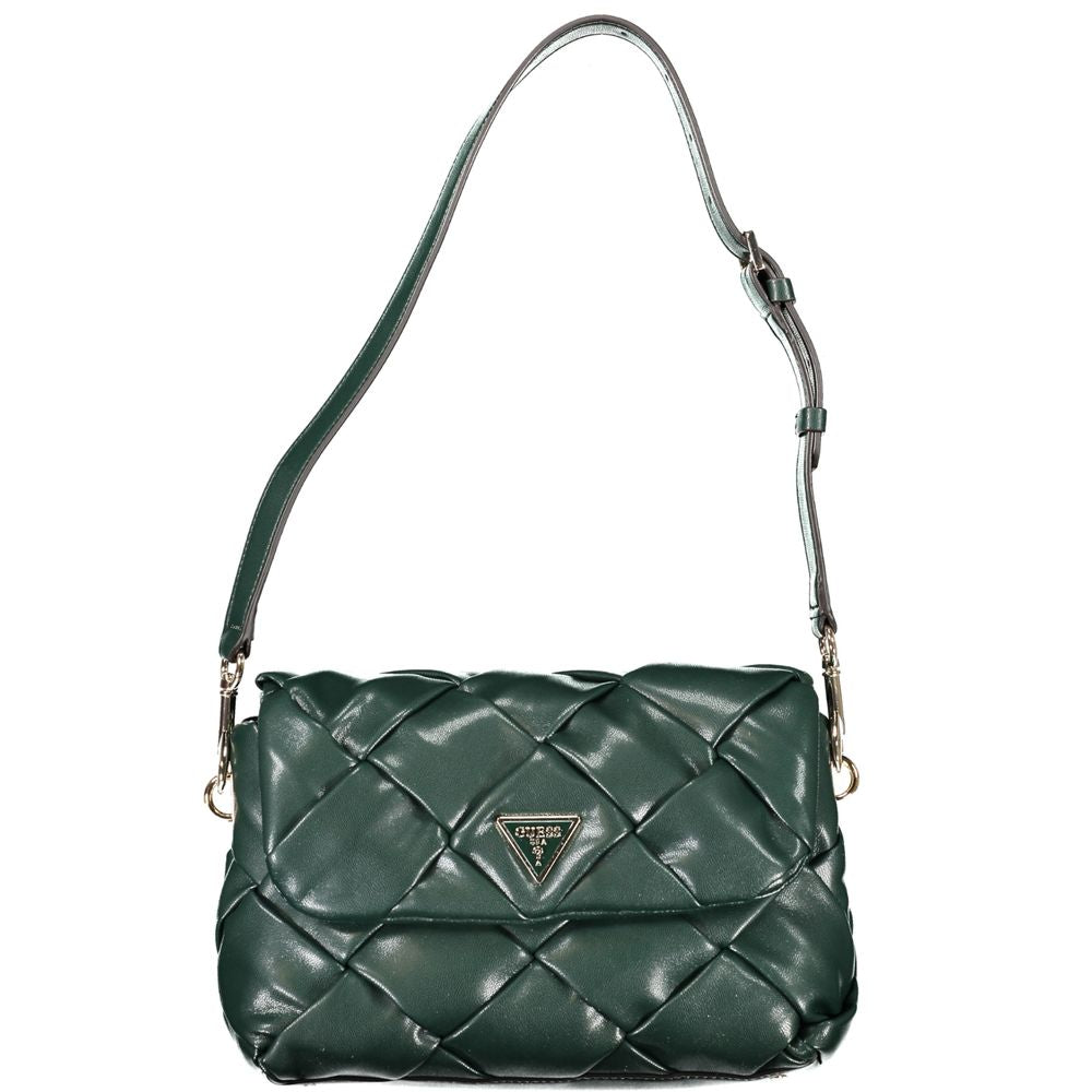 Bolso de mano de polietileno verde Guess Jeans