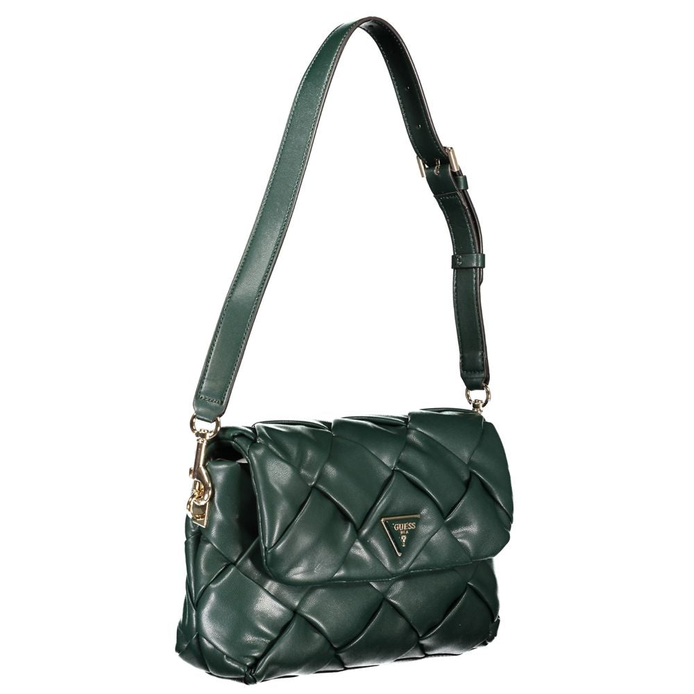 Bolso de mano de polietileno verde Guess Jeans