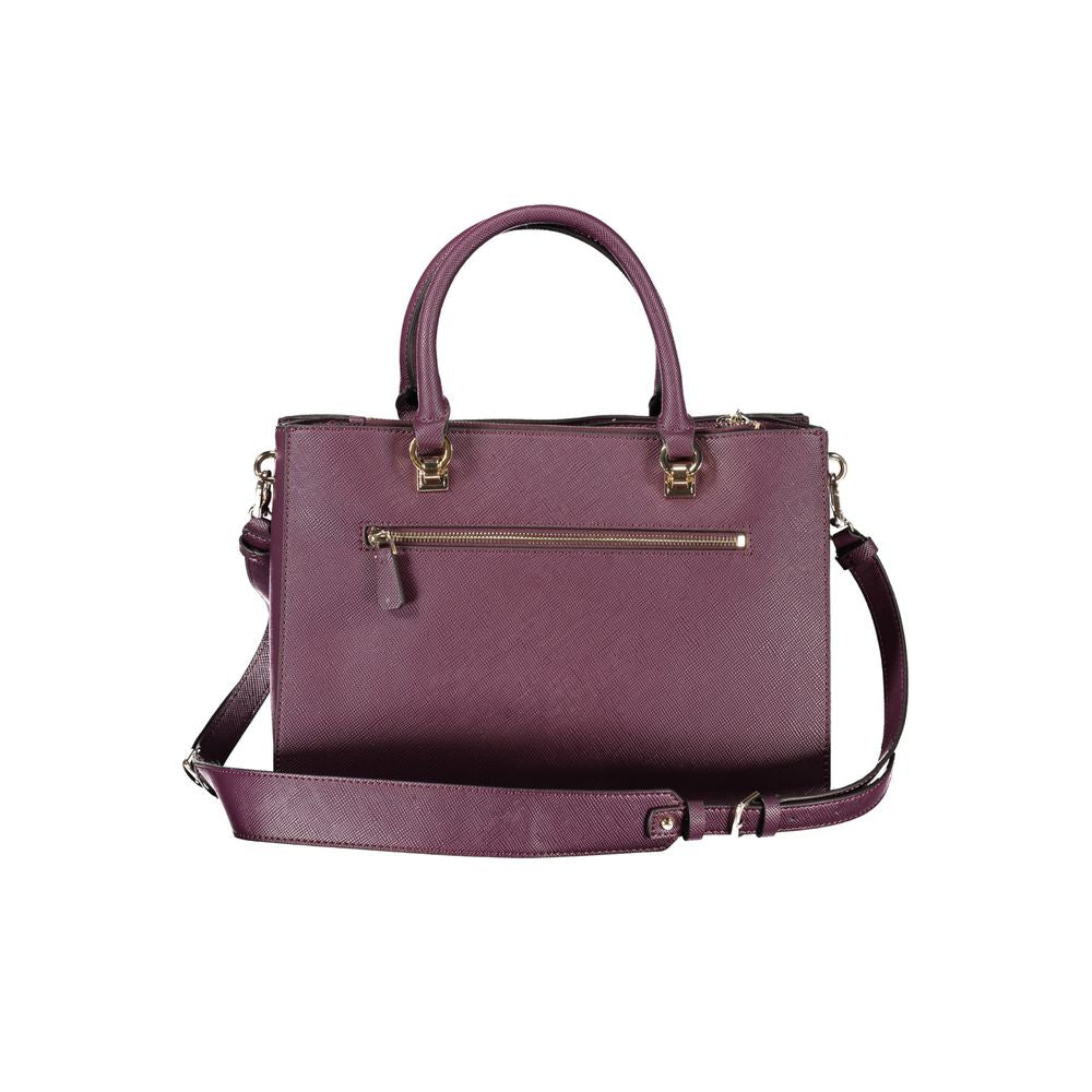 Bolso de mano morado de polietileno Guess Jeans