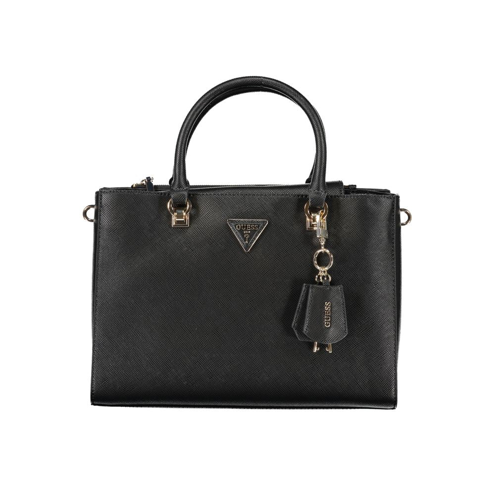 Bolso de mano de polietileno negro Guess Jeans