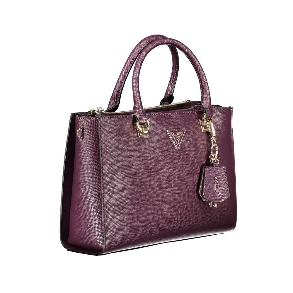 Bolso de mano morado de polietileno Guess Jeans