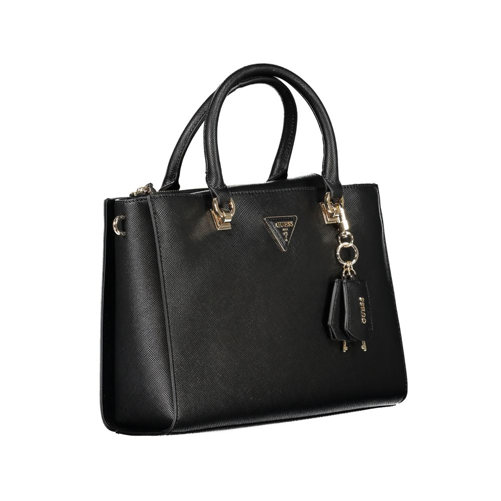 Bolso de mano de polietileno negro Guess Jeans