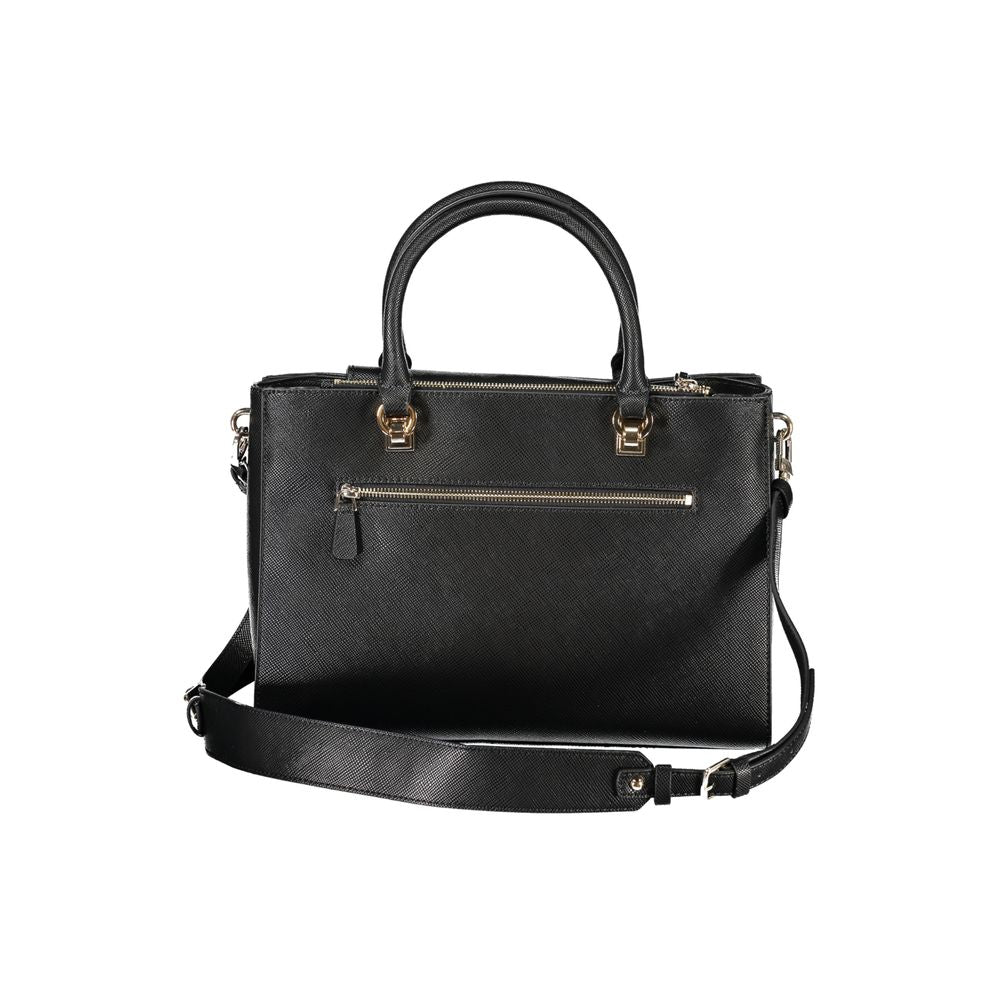 Bolso de mano de polietileno negro Guess Jeans