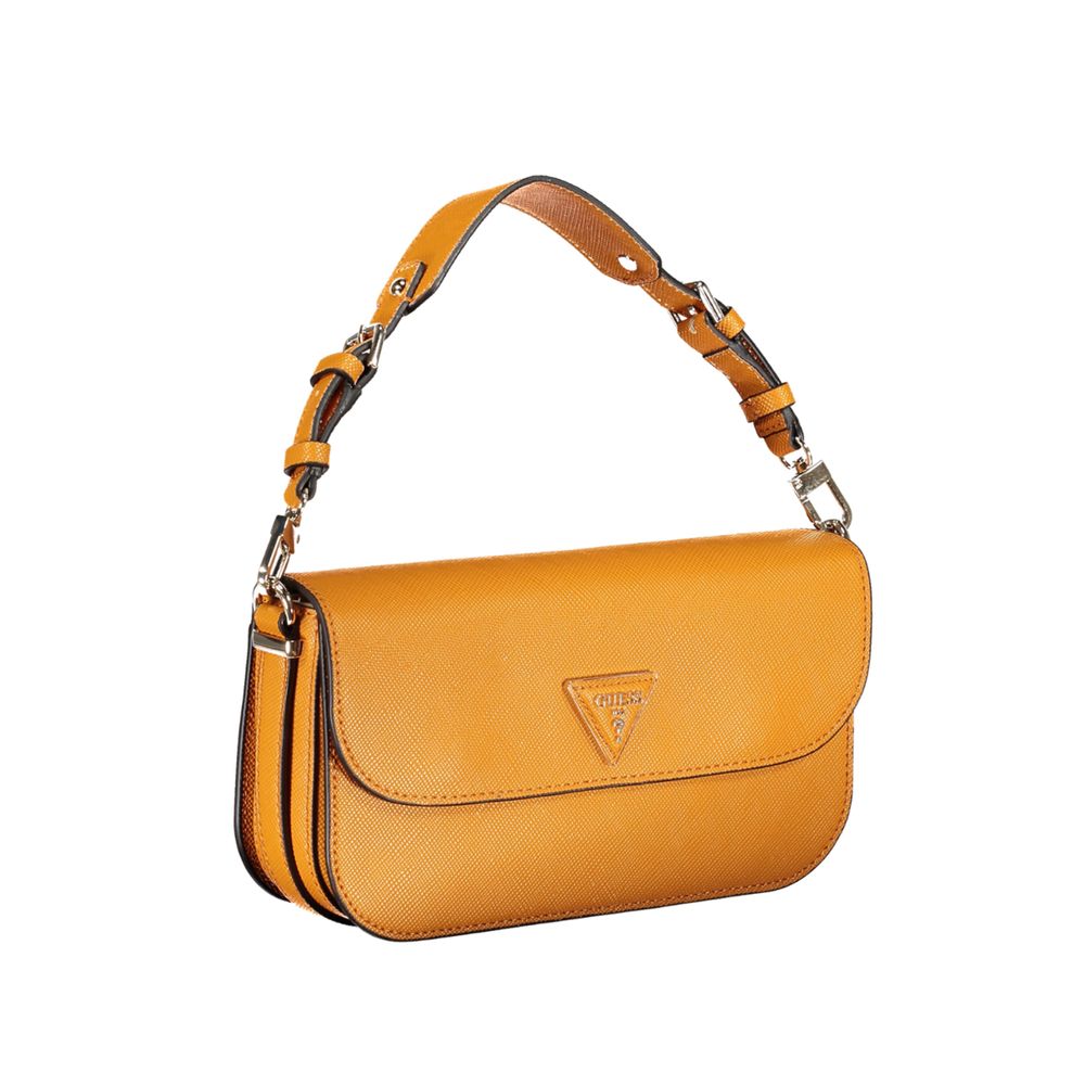 Bolso de mano de polietileno naranja Guess Jeans