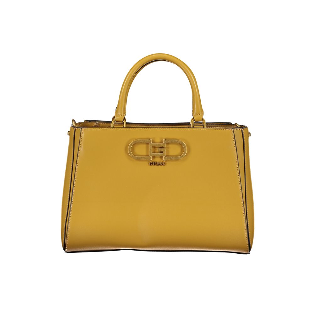 Bolso de mano amarillo de polietileno Guess Jeans