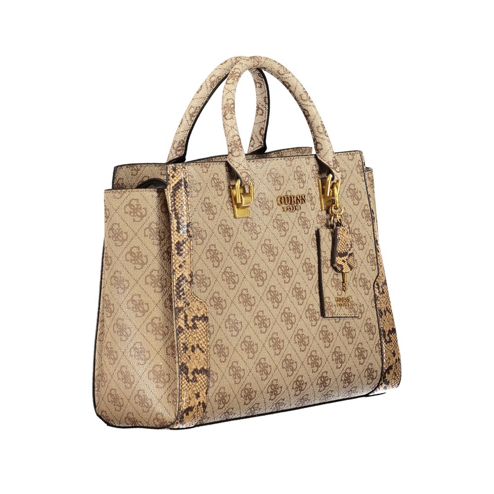 Sac à main Guess Jeans en polyéthylène beige