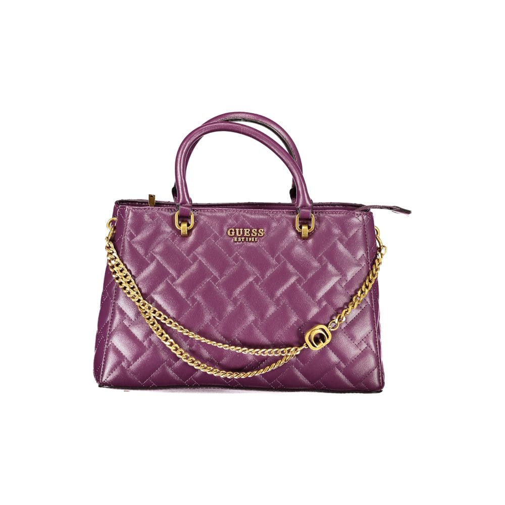 Bolso de mano morado de polietileno Guess Jeans