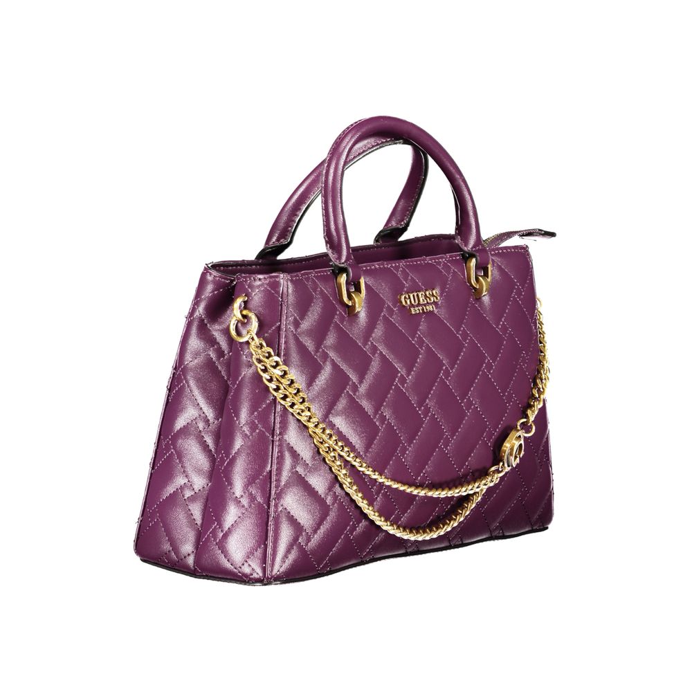 Bolso de mano morado de polietileno Guess Jeans