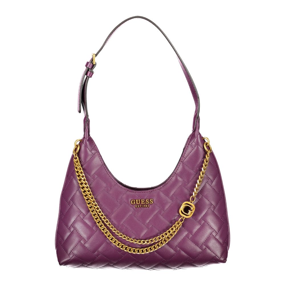 Bolso de mano morado de polietileno Guess Jeans