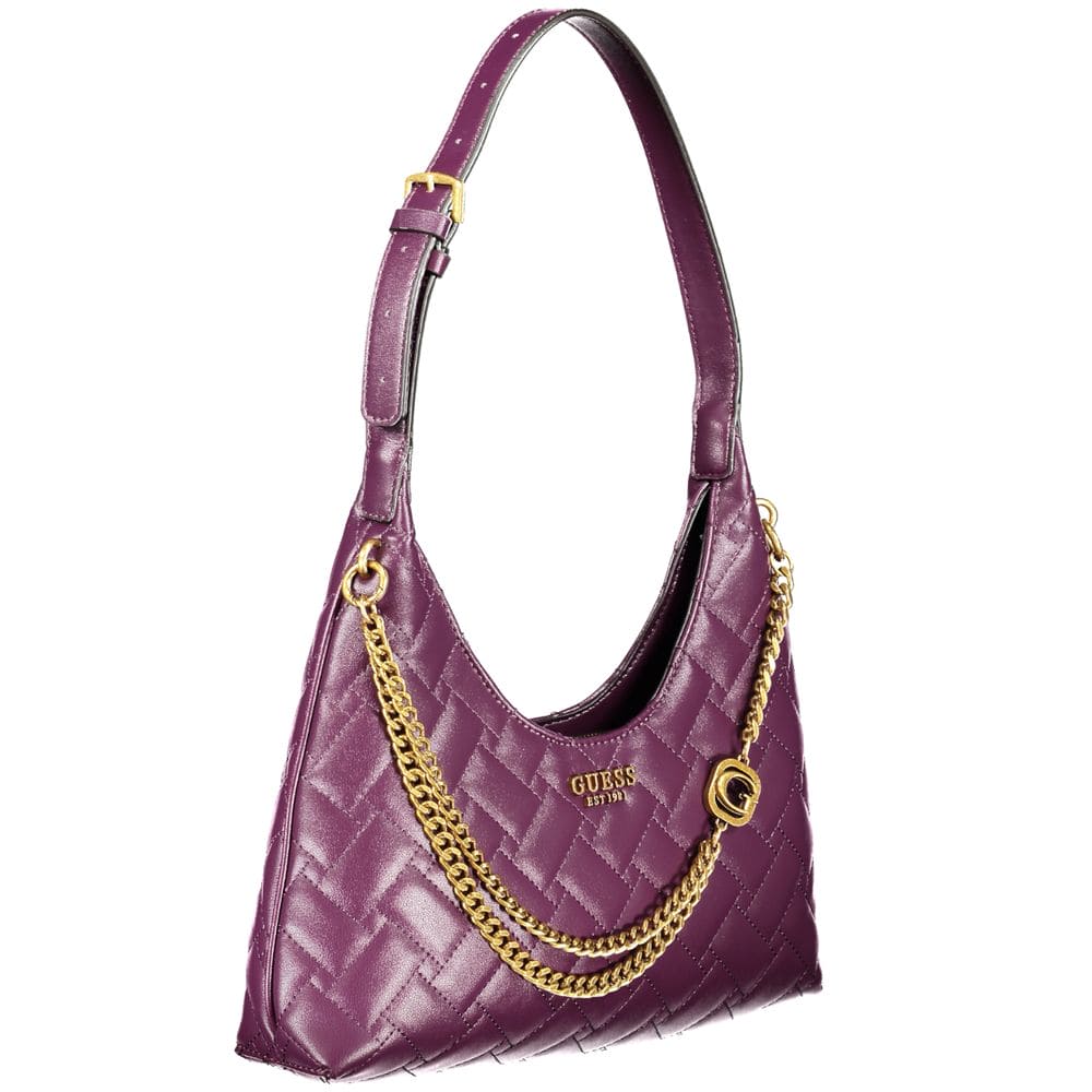 Bolso de mano morado de polietileno Guess Jeans