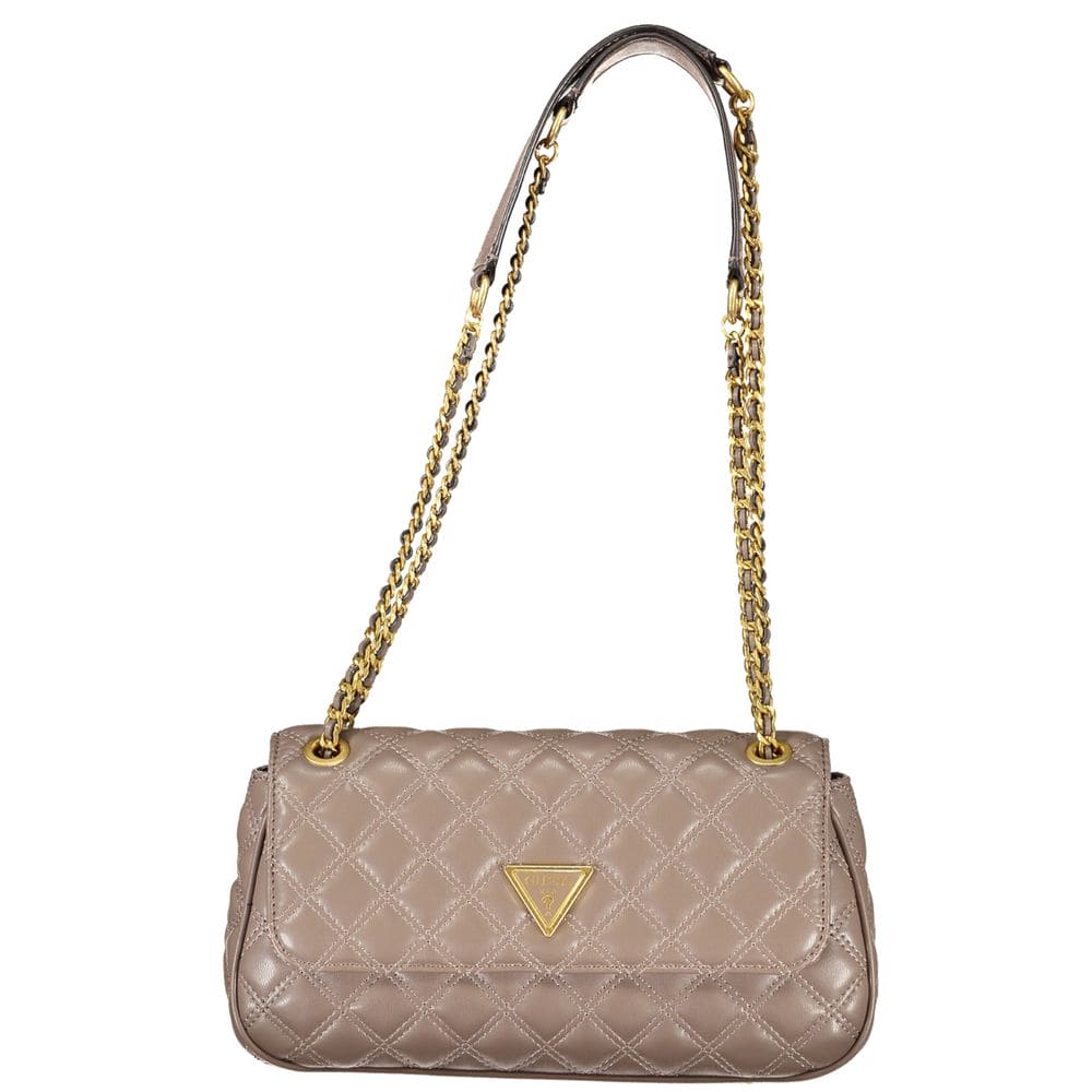 Bolso de mano beige de polietileno Guess Jeans