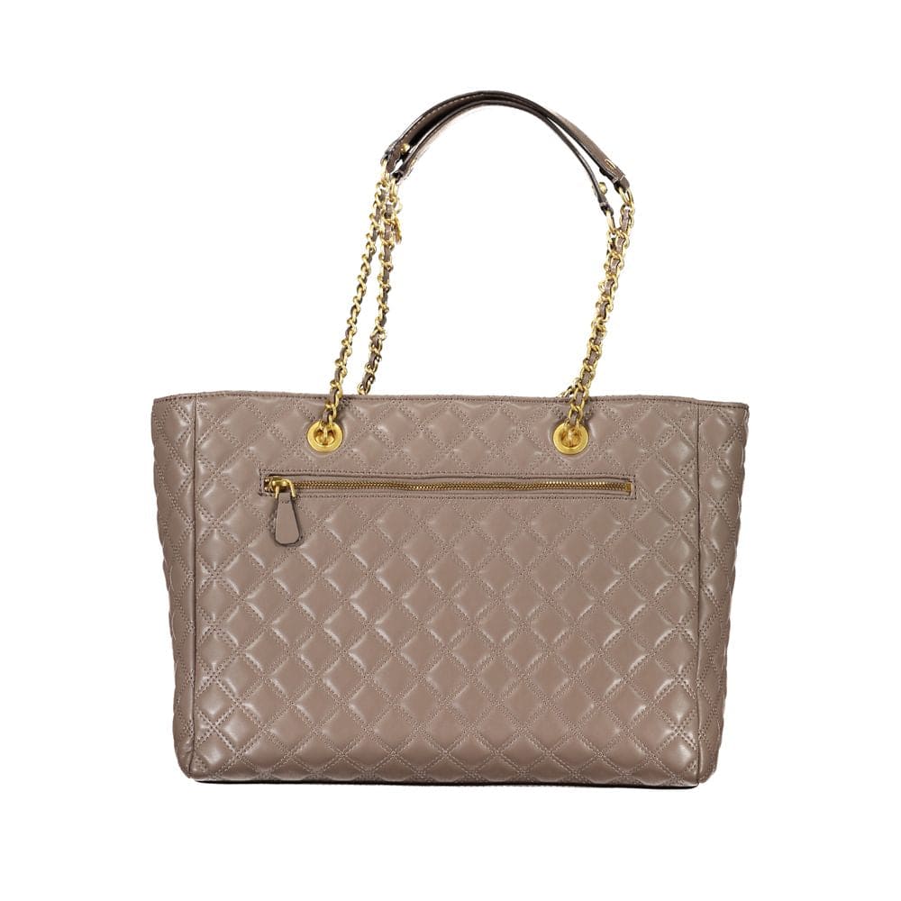 Bolso de mano beige de polietileno Guess Jeans