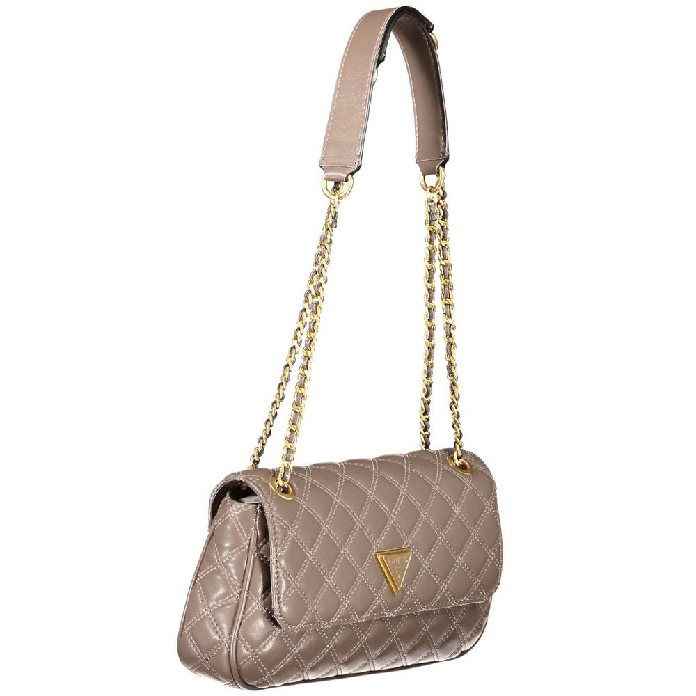 Bolso de mano beige de polietileno Guess Jeans