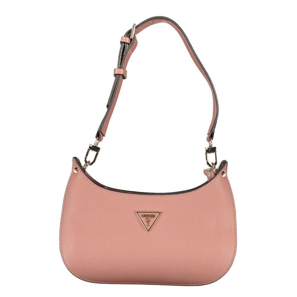 Bolso de mano de polietileno rosa Guess Jeans