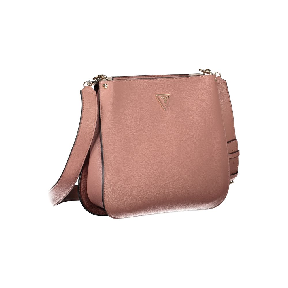 Bolso de mano de polietileno rosa Guess Jeans