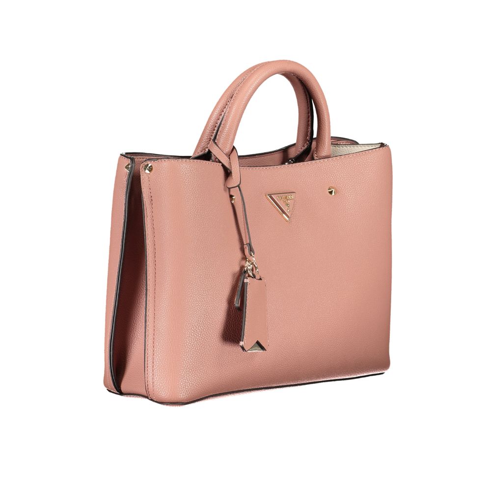 Bolso de mano de polietileno rosa Guess Jeans