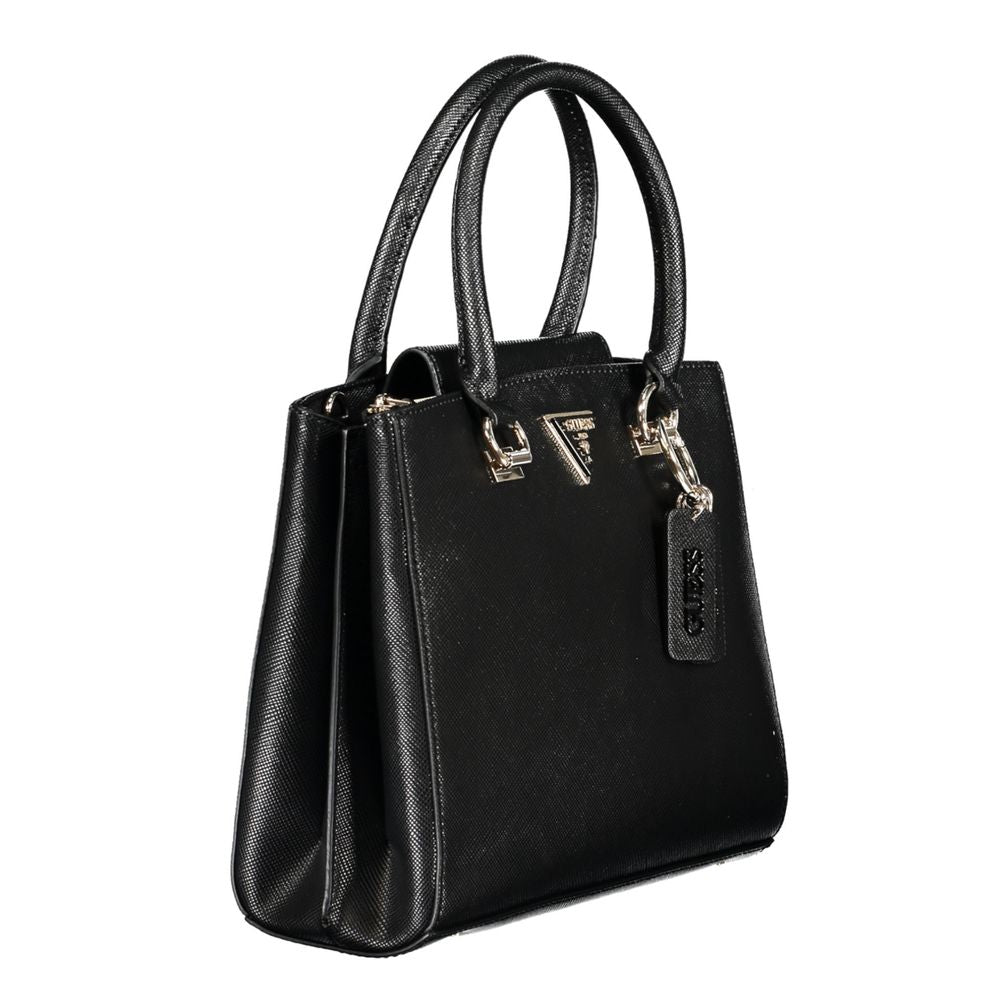 Bolso de mano de polietileno negro Guess Jeans