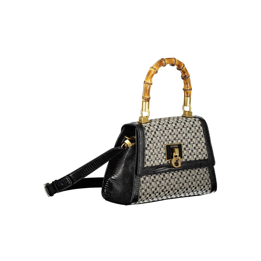 Sac à main en coton noir Guess Jeans