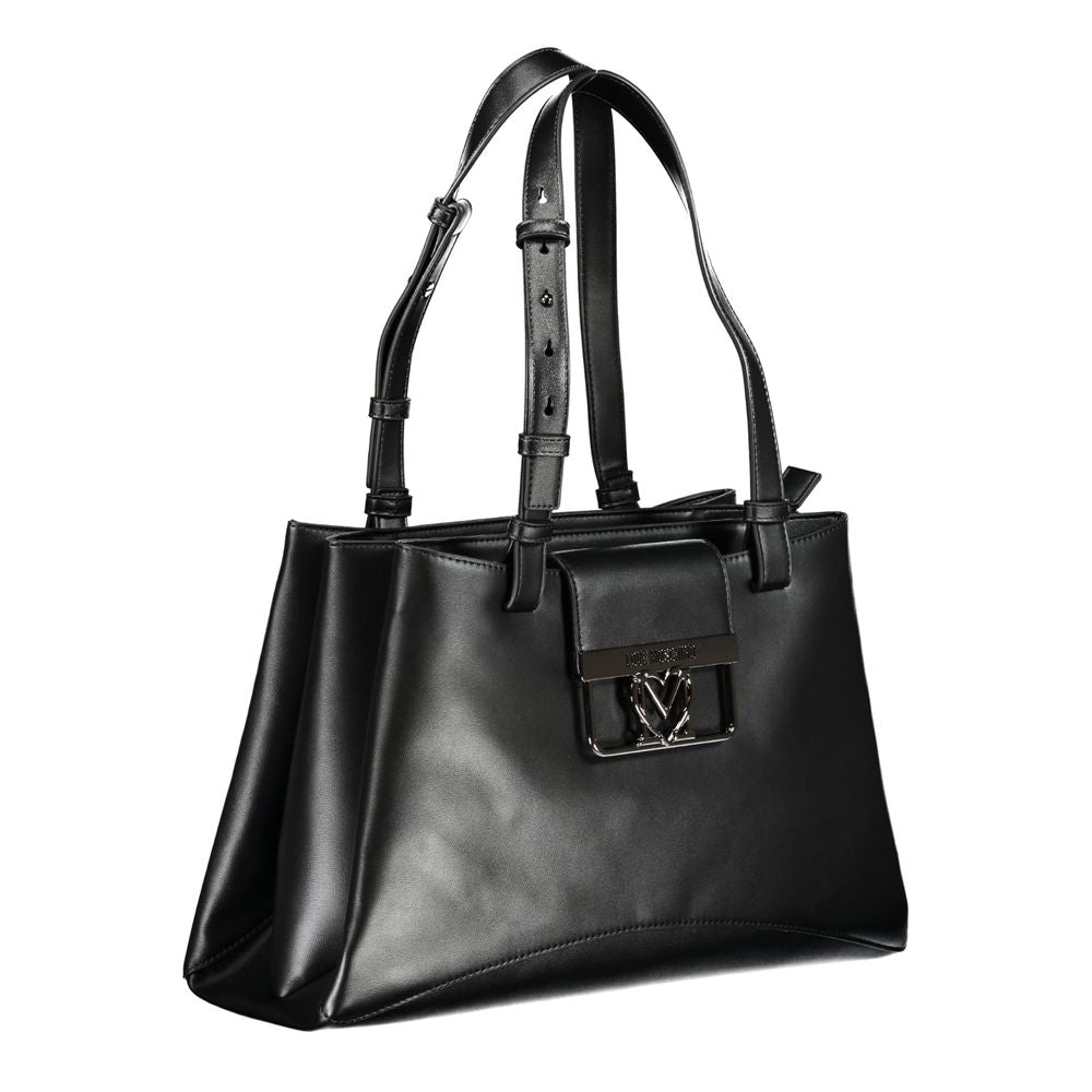 Sac à main en polyéthylène noir Love Moschino