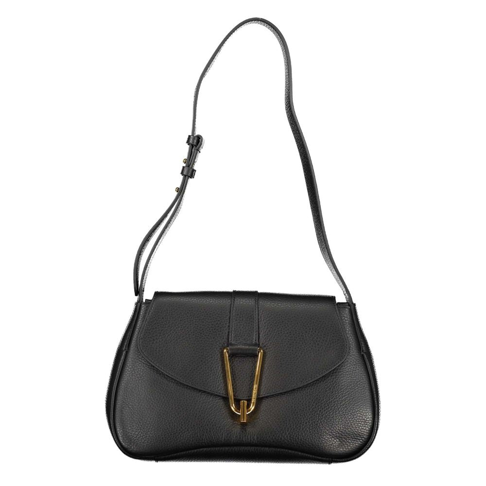 Bolso de mano de piel negra Coccinelle