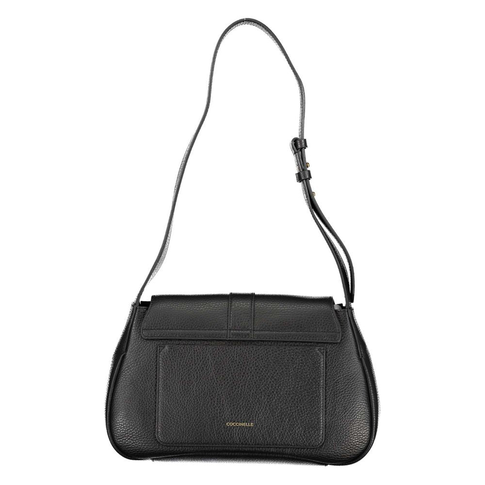 Bolso de mano de piel negra Coccinelle