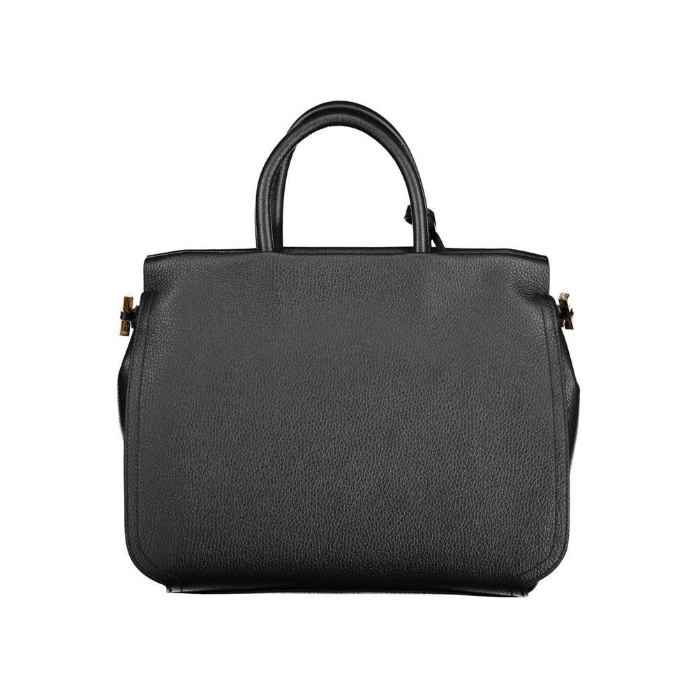 Bolso de mano de piel negra Coccinelle